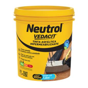 Comprar o produto de Neutrol Vedacit Tinta Asfáltica Impermeabilizante Base Água 900ml em Materiais para Construção em Boituva, SP por Solutudo
