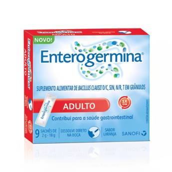 Comprar o produto de PROBIÓTICO ENTEROGERMINA ADULTO SABOR LARANJA 9 SACHÊS em Medicamentos em São José do Rio Preto, SP por Solutudo