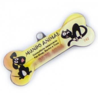 Comprar o produto de Chaveiro Chapinha Metálica COD 742 - C32 Ossinho em Chaveiros Chapinha em São José do Rio Preto, SP por Solutudo