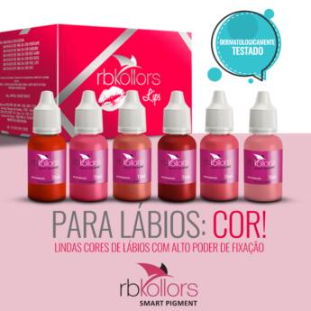 Comprar o produto de Pigmento RB Kollors Lips Kit para Labios (6 unid. 5ml) em Tatuagens e Body Piercing em Foz do Iguaçu, PR por Solutudo