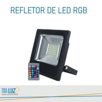 Comprar o produto de Refletor de LED RGB em Iluminação pela empresa Toda Luz Materiais Elétricos e Iluminação em Atibaia, SP por Solutudo