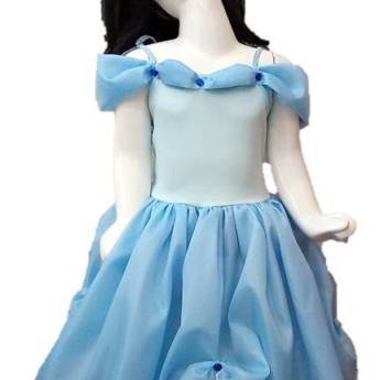Comprar o produto de 2943 - Princesa azul infantil (4 a 10) em Fantasia Infantil Feminina em Tietê, SP por Solutudo