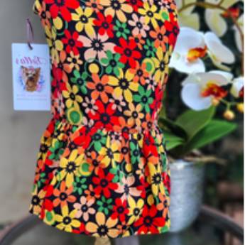 Comprar o produto de Vestido Pérola Flores Primavera em Pet Shop em Jundiaí, SP por Solutudo