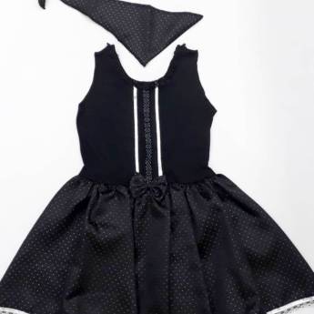 Comprar o produto de 2707 - Bruxa mini poás infantil (tamanhos 6 e 10) em Fantasia Infantil Feminina em Tietê, SP por Solutudo