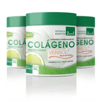Comprar o produto de Colágeno hidrolisado Verisol sabor limão 300g - Unilife em Farmácias de Manipulação em Botucatu, SP por Solutudo