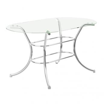 Comprar o produto de Mesa Carraro Oval 1524 Cromado/Vidro em Mesa de Centro em Foz do Iguaçu, PR por Solutudo