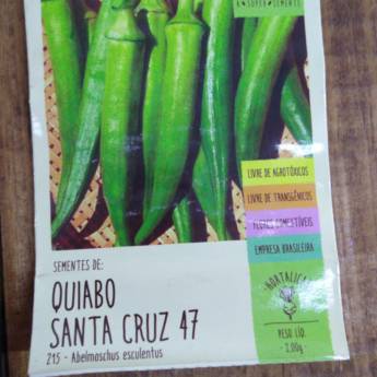 Comprar o produto de semente quiabo santa cruz  em A Classificar pela empresa Botucatu Garden em Botucatu, SP por Solutudo