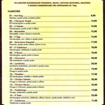 Comprar o produto de cardápio em Alimentos e Bebidas em Boituva, SP por Solutudo