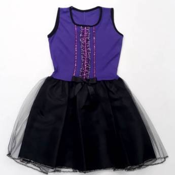 Comprar o produto de 2709 - Bruxinha roxa tule infantil (tamanho 8) em Fantasia Infantil Feminina em Tietê, SP por Solutudo