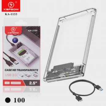 Comprar o produto de CASE PARA HD TRANSPARENTE em Informática em Bauru, SP por Solutudo
