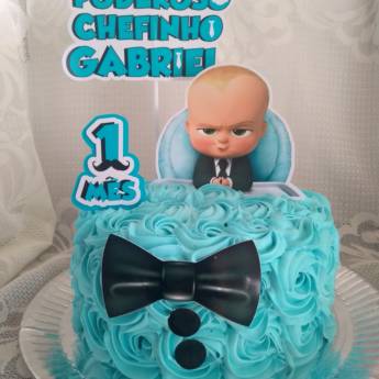 Comprar o produto de Bolo Mesversário 1 kg e meio em Bauru em Bolos e Doces em Bauru, SP por Solutudo