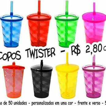 Comprar o produto de Copos Twister mult Color em Personalizados em Bauru, SP por Solutudo
