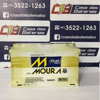 Comprar o produto de Bateria Moura MA80CD em Baterias em Foz do Iguaçu, PR por Solutudo