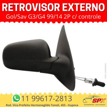 Comprar o produto de Retrovisor Externo Gol/Sav G3/G4 99/14 2P c/ controle em A Classificar pela empresa Spx Acessórios e Autopeças em Itupeva, SP por Solutudo
