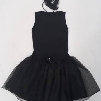 Comprar o produto de 2882 - Vestido bruxa dark glitter juvenil (tamanhos 14 e 16) em Fantasia Juvenil Feminina em Tietê, SP por Solutudo