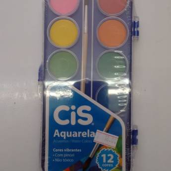 Comprar o produto de Aquarela Cis 12 Cores  em Materiais Escolares em Jundiaí, SP por Solutudo