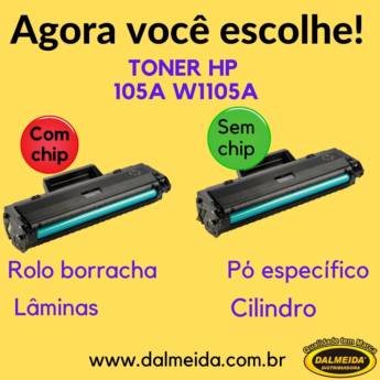Comprar o produto de TONER HP 105A W1105A PRETO PARA 107A 107W MFP135A MFP135W 1K COM CHIP COMPATIVEL HP 105 105A 105 HP105 em Toners em Bauru, SP por Solutudo