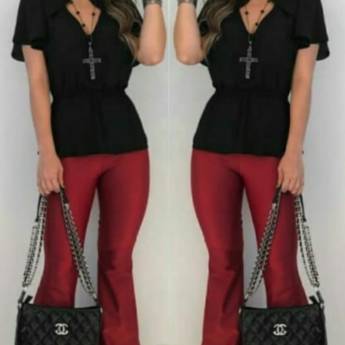 Comprar o produto de Calça Flare de Bengaline(Semelhante na essa Disponível no Tamanho: 48/50). em Roupas e Acessórios em Bauru, SP por Solutudo