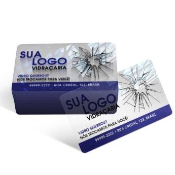 Comprar o produto de CARTÕES DE VISITA PVC 0,30MM TRANSPARENTE SEM TINTA BRANCA em Cartão de Visita em São José do Rio Preto, SP por Solutudo