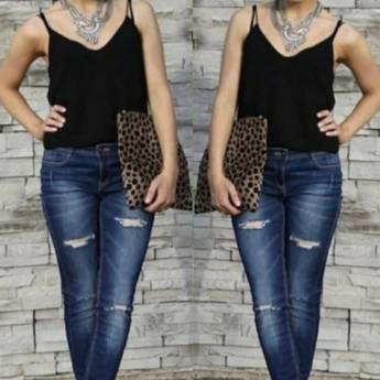 Comprar o produto de Calça Jeans Skinny Destroyed (Semelhante a essa Disponível no Tamanho: 40) em Roupas e Acessórios em Bauru, SP por Solutudo