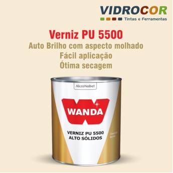 Comprar o produto de Verniz PU 5500 HS Kit 0.90L Wanda Loja de tintas automotiva em São Manuel em Linha Automotiva em São Manuel, SP por Solutudo