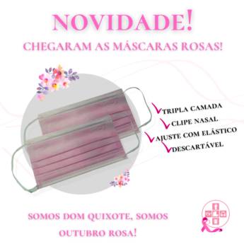 Comprar o produto de Máscara Tripla Rosa  em Impermeáveis e descartáveis em Jundiaí, SP por Solutudo
