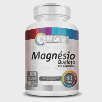 Comprar o produto de Magnésio quelato 60 cápsulas - 260mg Multivita em Farmácias de Manipulação em Botucatu, SP por Solutudo