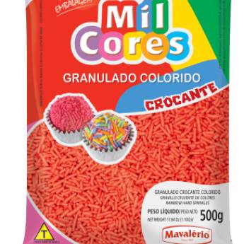 Comprar o produto de GRANULADO CROCANTE VERMELHO MIL CORES 500g em Confeitaria em Jundiaí, SP por Solutudo