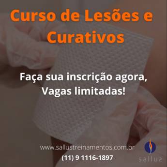 Comprar o produto de Curso de Lesões, feridas, curativos e coberturas em Cursos Técnicos em Jundiaí, SP por Solutudo