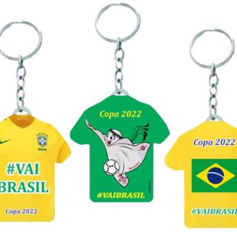 Comprar o produto de Chaveiros Personalizados para a copa do mundo 2022 - WSG Brasil em Brindes em São Paulo, SP por Solutudo