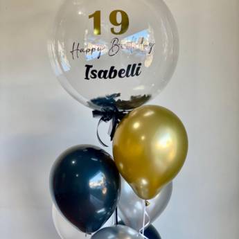 Comprar produto Arranjo personalizado com penas  em Balões personalizados pela empresa João Witte Balloon - Balões Personalizados em Foz do Iguaçu, PR