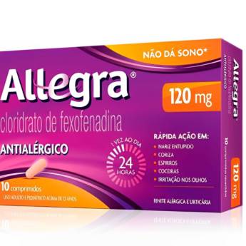 Comprar o produto de ALLEGRA CLORIDRATO DE FEXOFENADINA 120MG 10 COMPRIMIDOS em Medicamentos em São José do Rio Preto, SP por Solutudo
