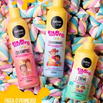 Comprar o produto de Kit Baby Shampoo + Condicionador + Creme #Todecachinho Salon Line em Kit shampoo e condicionador em Aracaju, SE por Solutudo