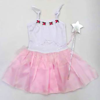 Comprar o produto de 2617 - Fada branca e rosa bebê (tamanho 3) em Fantasia Bebê Feminina em Tietê, SP por Solutudo
