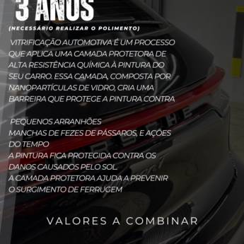 Comprar o produto de Vitrificação (36 meses) em Lençóis Paulista – Proteção Avançada em Lava - Rápido - Estética Automotiva em Lençóis Paulista, SP por Solutudo
