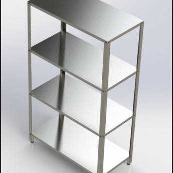 Comprar o produto de Estantes lisa ou perfurada sob medida em Aço Inox para cozinha industrial em Cozinhas Industriais em Curitiba, PR por Solutudo