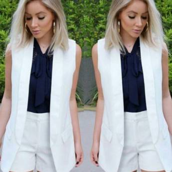 Comprar o produto de Max Colete de Alfaiataria (Semelhante a esse Disponível na Cor Azul Marinho e Tamanho: 44) em Roupas e Acessórios em Bauru, SP por Solutudo