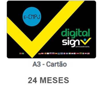 Comprar o produto de E-CNPJ | A3 CARTÃO - 24 MESES em Certificado Digital pela empresa Acerte Certificação Digital em Aracaju, SE por Solutudo