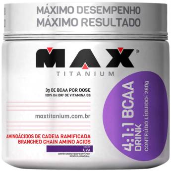 Comprar o produto de Bcaa Drink 4:1:1 (280g) Max titanium em Suplementos Alimentares em Bauru, SP por Solutudo