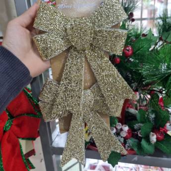 Comprar o produto de Kit laços dourado 14x17cm em Artigos de Natal em Mineiros, GO por Solutudo