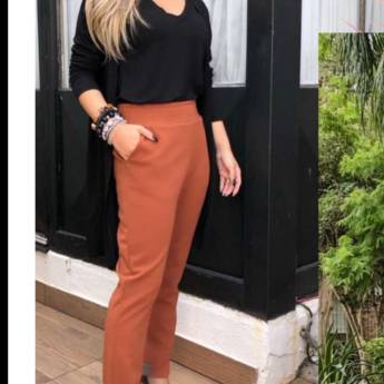 Comprar o produto de Calça com detalhe na barra em Moda Feminina em Bauru, SP por Solutudo