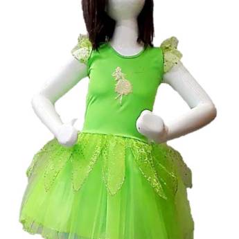 Comprar o produto de 2740 - Fada verde da floresta infantil (tamanhos 8 e 10) em Fantasia Infantil Feminina em Tietê, SP por Solutudo