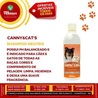 Comprar o produto de Shampoo e Condicionador Neutro 500ml - Canny&Cat's - 2 Unidades em Artigos Pets em Divinópolis, MG por Solutudo