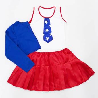 Comprar o produto de 2780 - Fantasia colegial americana juvenil (tamanho 16) em Fantasia Juvenil Feminina em Tietê, SP por Solutudo