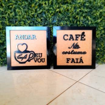 Comprar o produto de Conjunto de Quadros de MDF Andar "Café"  em Quadros em Aracaju, SE por Solutudo