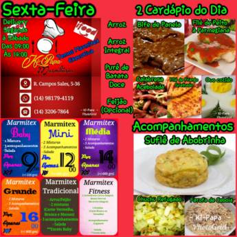 Comprar o produto de Cardápio do Dia em Marmitex em Bauru, SP por Solutudo