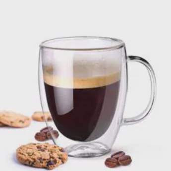 Comprar o produto de CANECA VIDRO DUPLO 350ML 1 PEÇA em Xícaras em São José do Rio Preto, SP por Solutudo