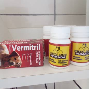 Comprar o produto de Pomada Prev Dog / Vermitril Comprimido em Cuidados com o Pêlo em Bauru, SP por Solutudo