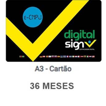 Comprar o produto de E-CNPJ | A3 CARTÃO - 36 MESES em Certificado Digital pela empresa Acerte Certificação Digital em Aracaju, SE por Solutudo
