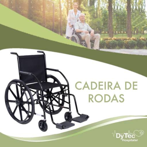 Cadeira De Rodas CDS 101 Preta Rodas de Nylon Com Pneus Maciços em Jundiaí, SP por Cirúrgica DyTec - Comércio e Manutenção em Equipamentos Médicos Hospitalares